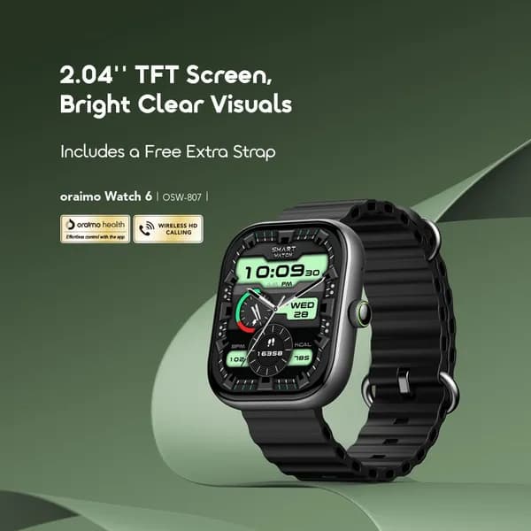 oraimo Watch 6 2.04" TFT IP68 Smart Watch 1
