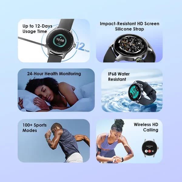 Watch Nova R 1.39'' Panda Glass IP68 Smart Watch 4