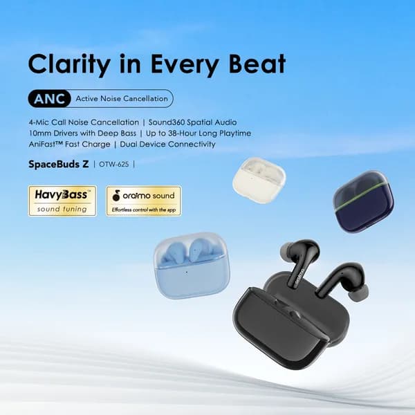 Oraimo SpaceBuds Z ANC True Wireless Earbuds with Spatial Audio 2