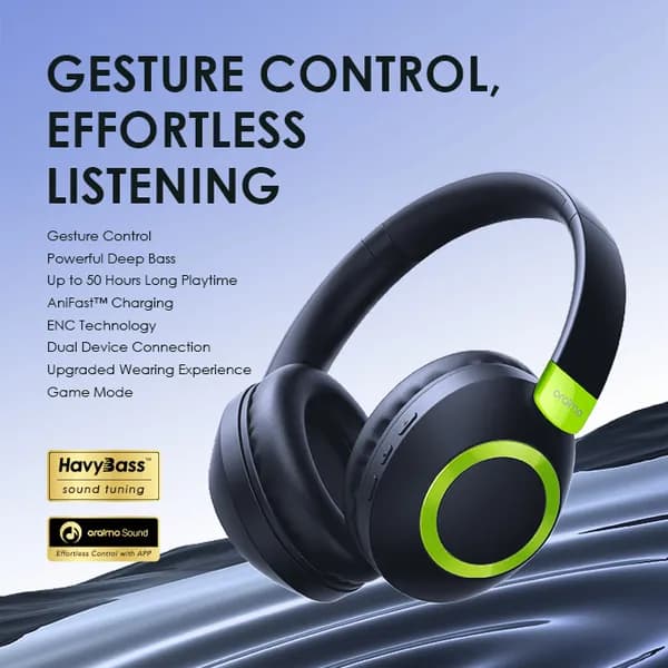 Oraimo BoomPop2S ENC Over-Ear Wireless Headphones 2