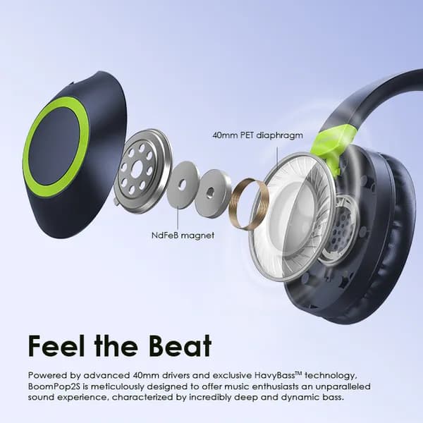 Oraimo BoomPop2S ENC Over-Ear Wireless Headphones 5