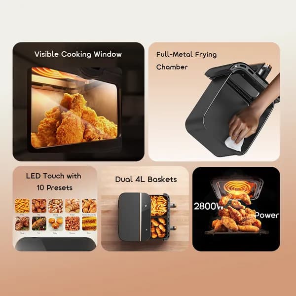NutriFry Duo 8L 2800W AirFryer 3