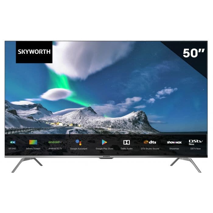 Skyworth 50-inch 4K UHD Android Smart TV, 50G3EN; HDR, Dolby Atmos, Google TV, Chromecast, Bluetooth 1
