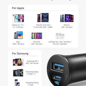 Anker USB-C Car Charger, 30W 4