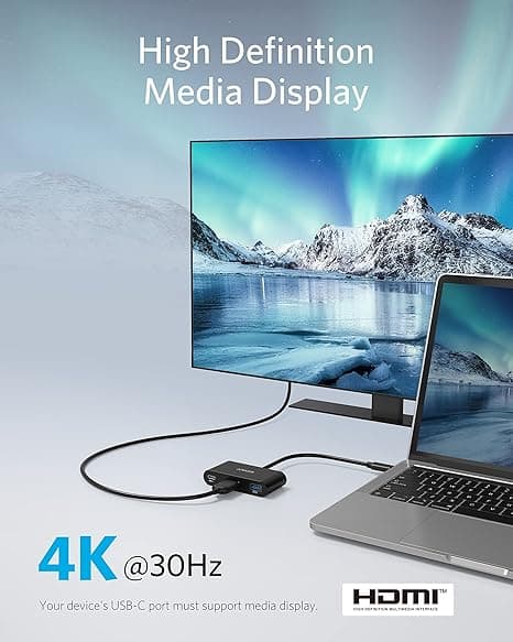 Anker USB C Hub, PowerExpand 3-in-1 USB C Hub 4