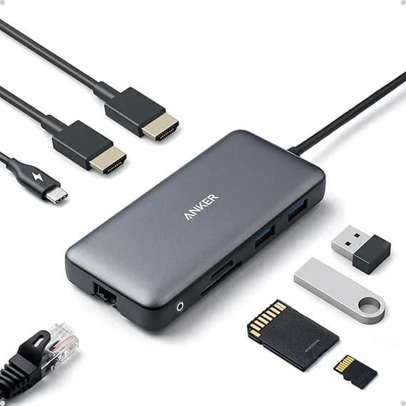 Anker Laptop Docking Station Dual Monitor, 8-in-1 USB C Hub 1