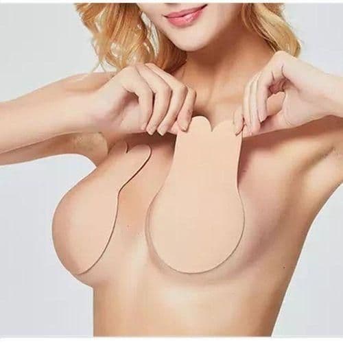 Women Push Up Bras Self Adhesive Silicone Strapless Invisible Bra Reusable Sticky Breast Lift Tape Round Nipple Cover Bra Pads 1