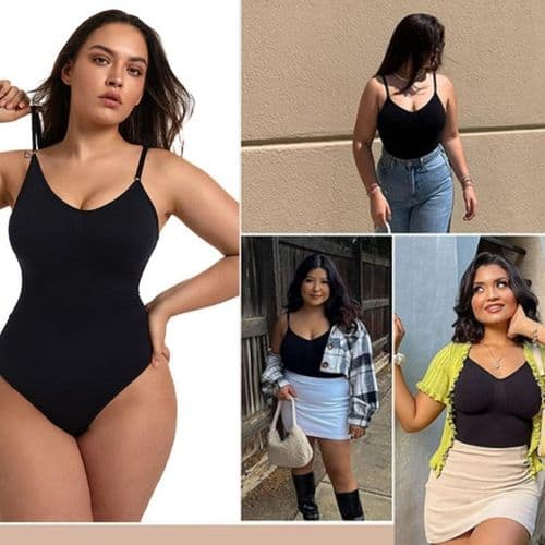 Seamless Shapewear Bodysuit Women's Tummy Control Body Shapers BLACK 5
