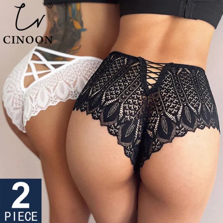 Low-Waist Briefs Hollow Out G String- 2Pcs 1